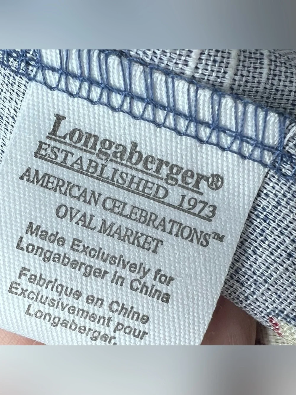 Longaberger Retired 2008 American Celebrations Oval Market Basket Combo